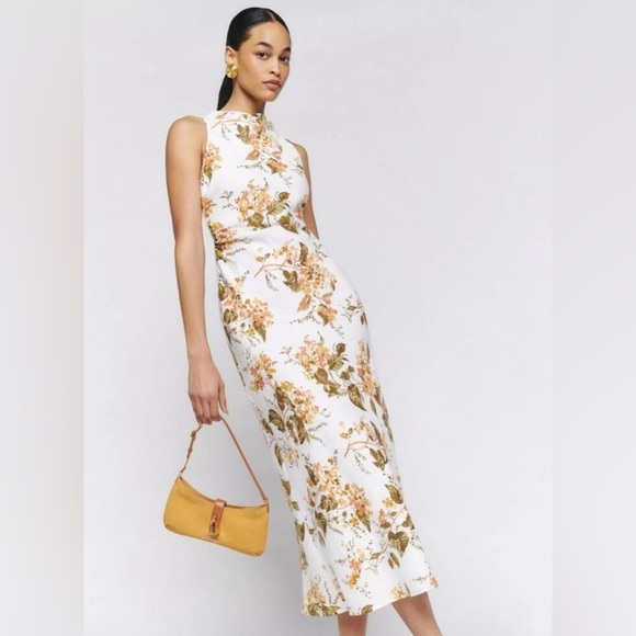 Reformation Cassette Linen Dress in Bella, size 12 - Picture 1 of 3